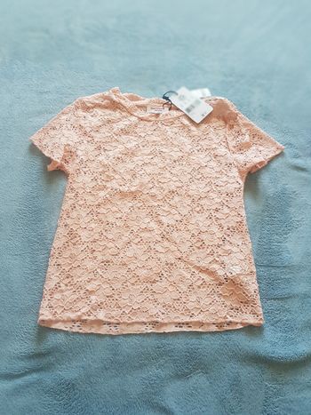 Tee-shirt manches courtes dentelle  S neuf 