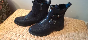 Botines noir cuir tamaris neuves t36