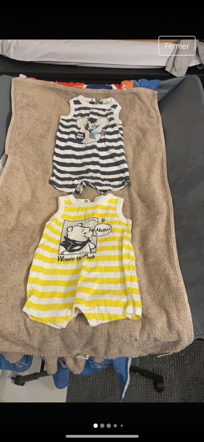 Lot de 4 bodies 3mois Disney