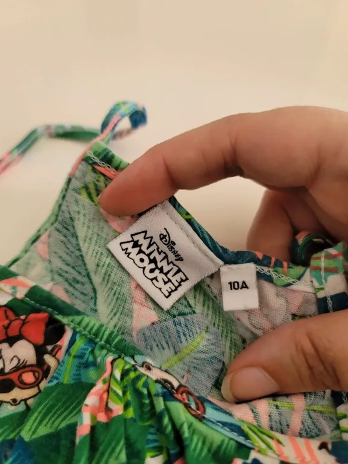 Crop top minnie vert rose Disney 10 ans tbe - photo numéro 4