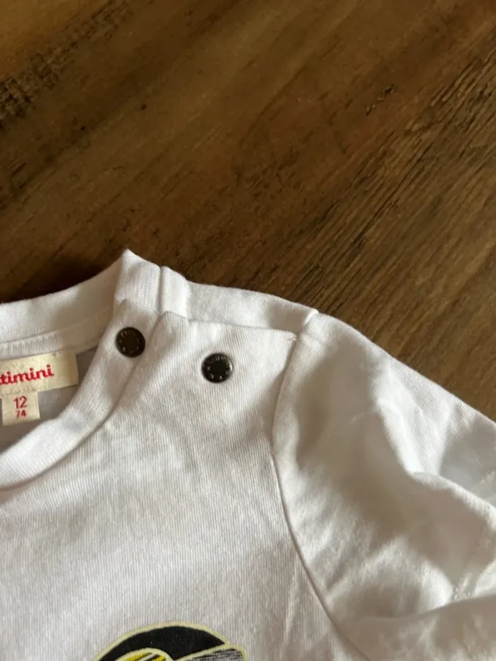 T shirt blanc catimini 12 mois - photo numéro 4