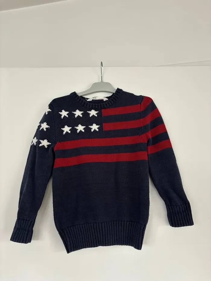 Sweat bleu 6-8 ans H&M 100% coton