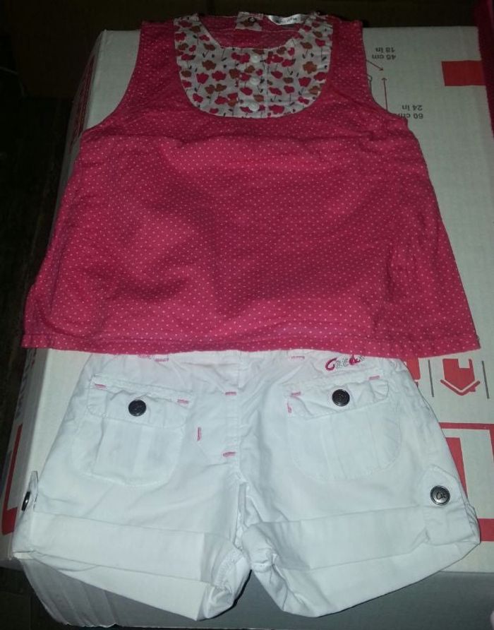 Ensemble fille 18 mois creeks short débardeur