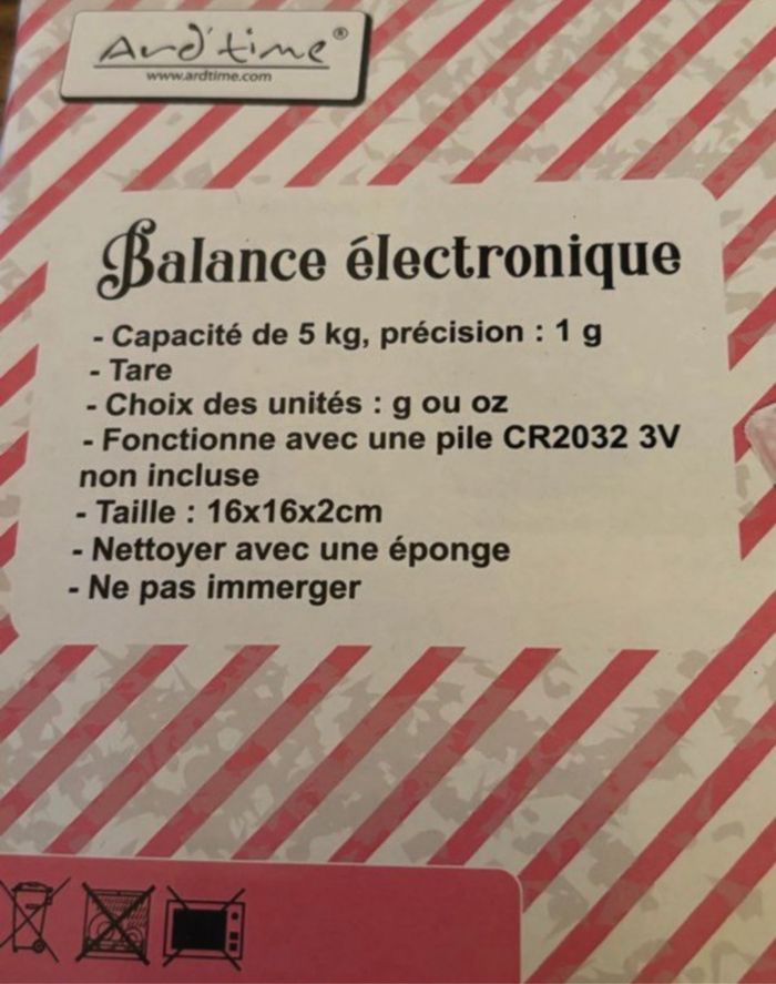 Balance de cuisine  Ard’Time 5kg « Charlys’Cake » - photo numéro 8