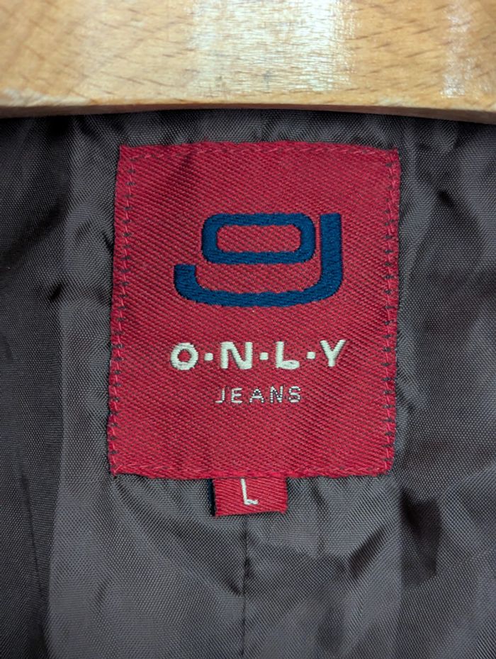 Veste blazer en velours côtelé marron – Only Jeans (L) - photo numéro 3