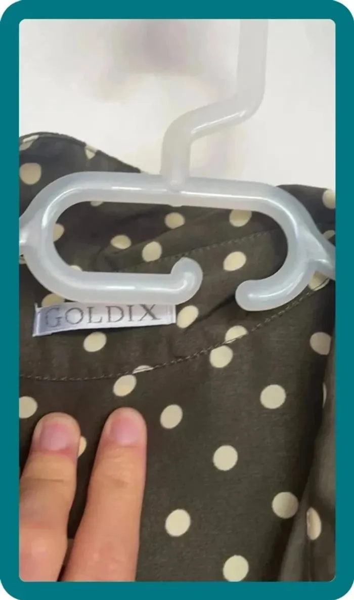 Chemise à pois kaki - photo numéro 2