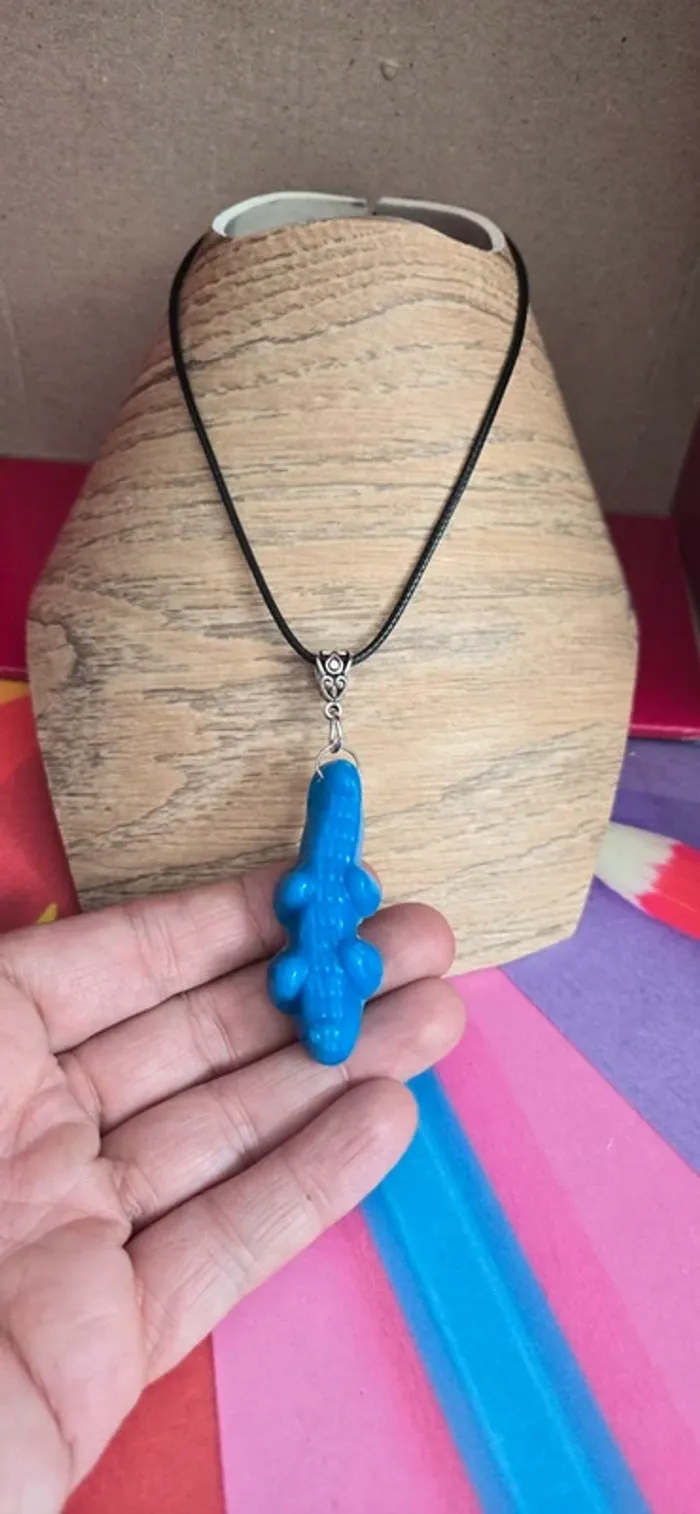 Collier crocodile bonbon fimo - photo numéro 5