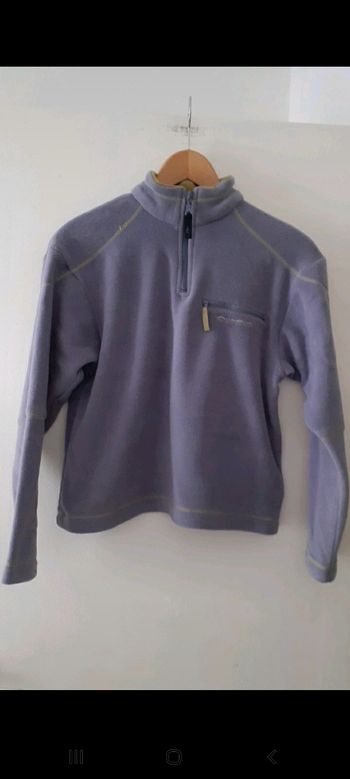 Polaire lilas et vert