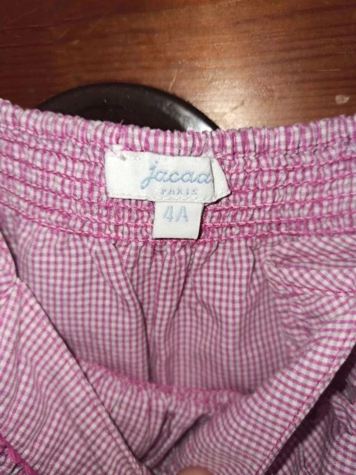 Robe jacadi 4 ans Vichy rose tbe - photo numéro 2