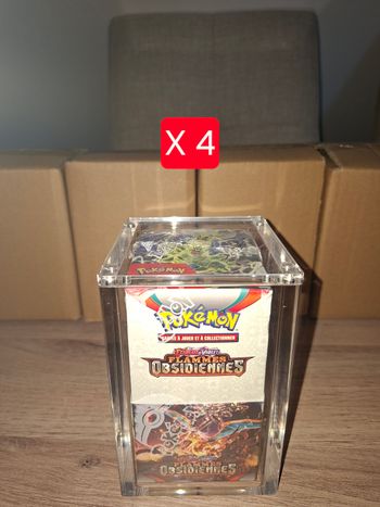 Lot de 4 acryliques premium demi display Pokémon aimantée épaisse 8mm