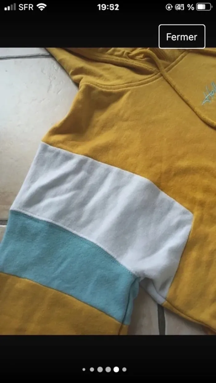 Magnifique Sweat-shirt court à capuche en excellent état en 38 de marque Hollister - photo numéro 5