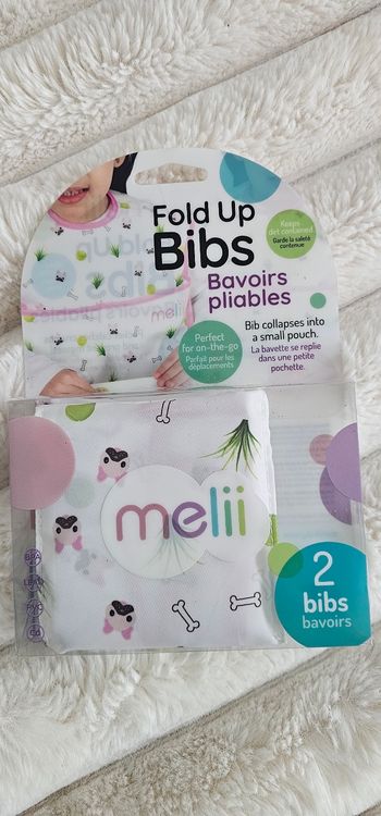 Lot de 2 bavoirs imperméable Melii Neufs