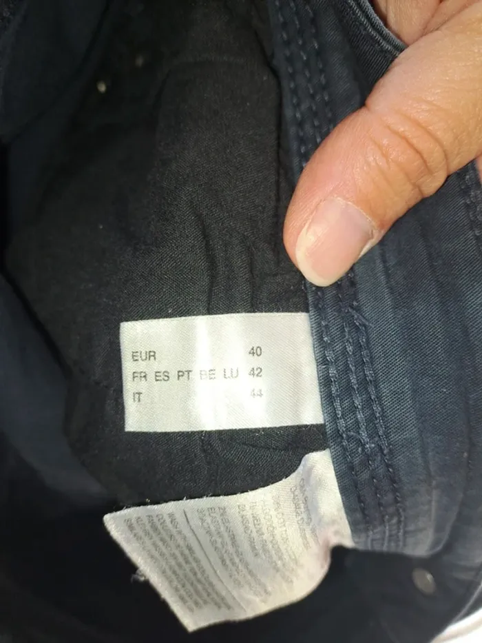 Pantalon droit femme bleu marine tbe canda C&A 42 - photo numéro 6