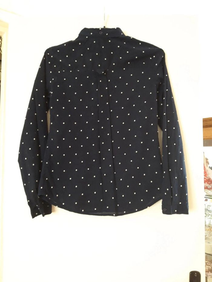 Chemise/chemisier à pois blanc - photo numéro 4