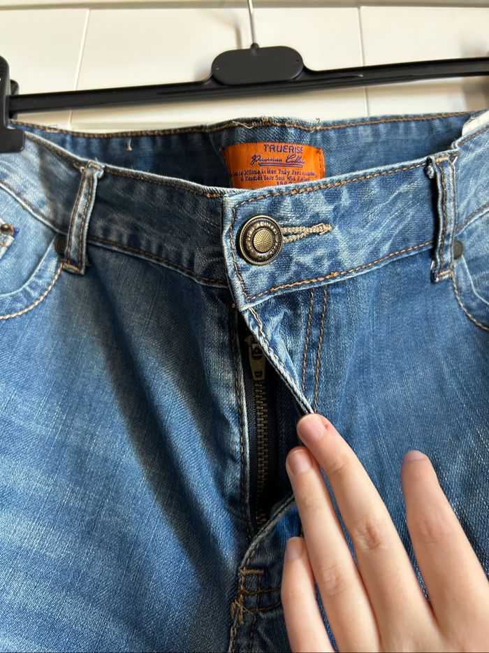 Pantacourt bleu en jean Truerise Tailles 44-46 - photo numéro 4