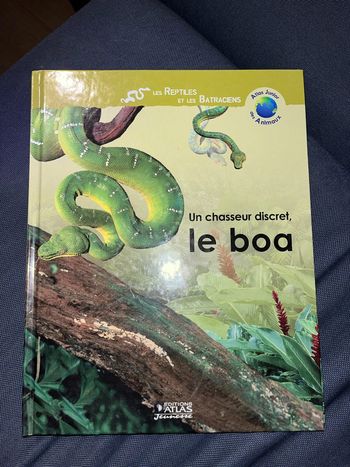 Livre pour enfants sur les animaux le boa