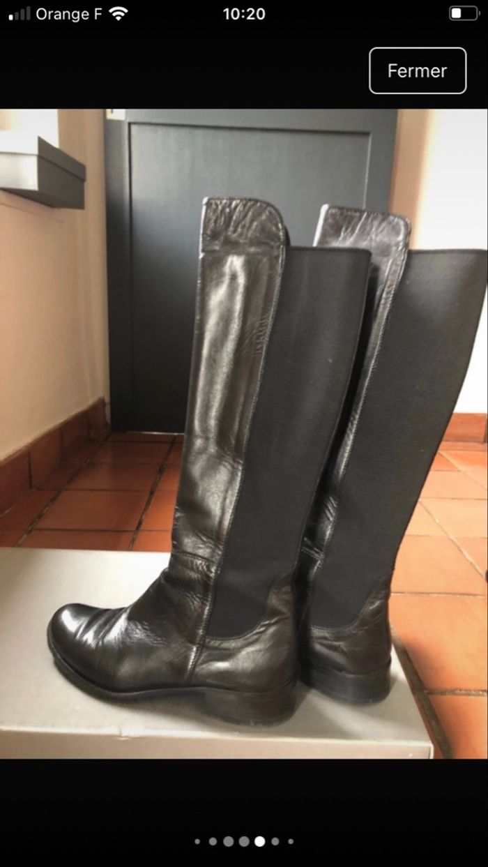 Bottes cuir noir - photo numéro 6