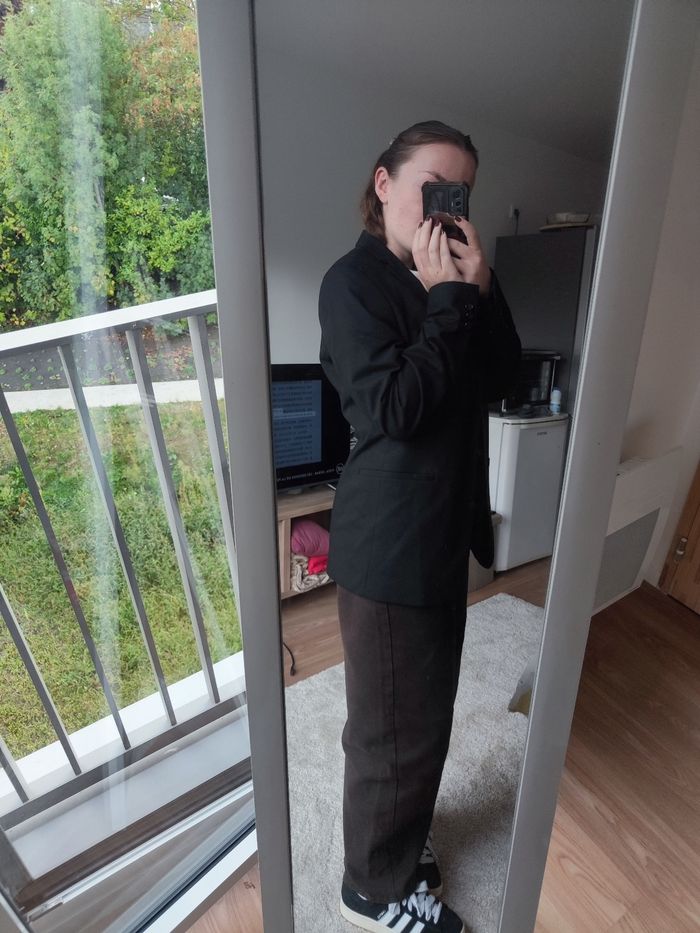 Blazer vintage oversize Zara noir - photo numéro 2