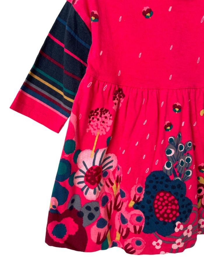 Robe à manches longues fuchsia - Catimini 12 mois (74cm) - photo numéro 3