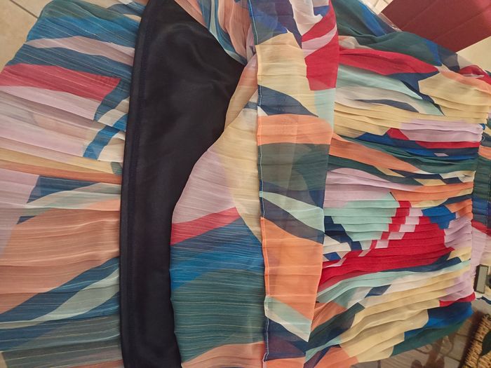 Jupe plissée multicolore - photo numéro 3