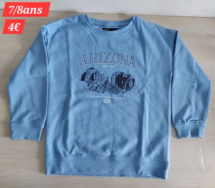 Pull garçon écrit Arizona 7/8ans - photo numéro 2
