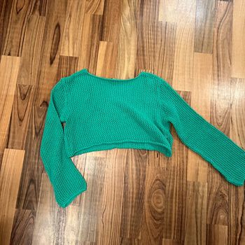 Pull crop top vert émeraude Jennyfer