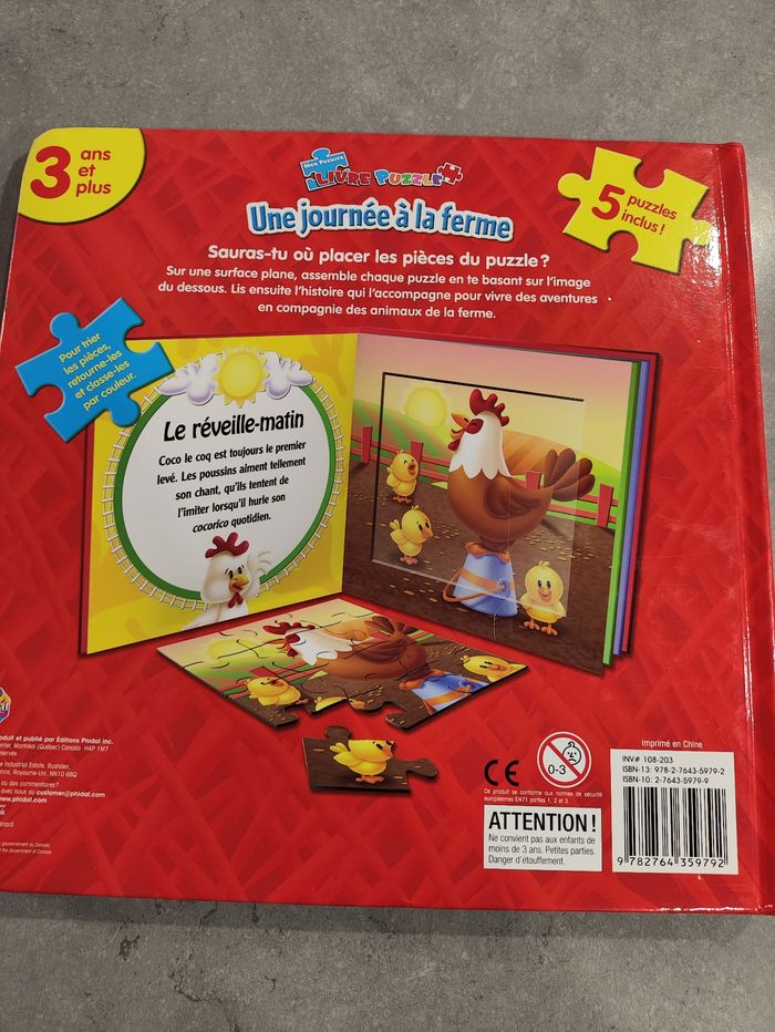 Livre puzzle enfant – Phidal – 5 puzzles inclus - photo numéro 7