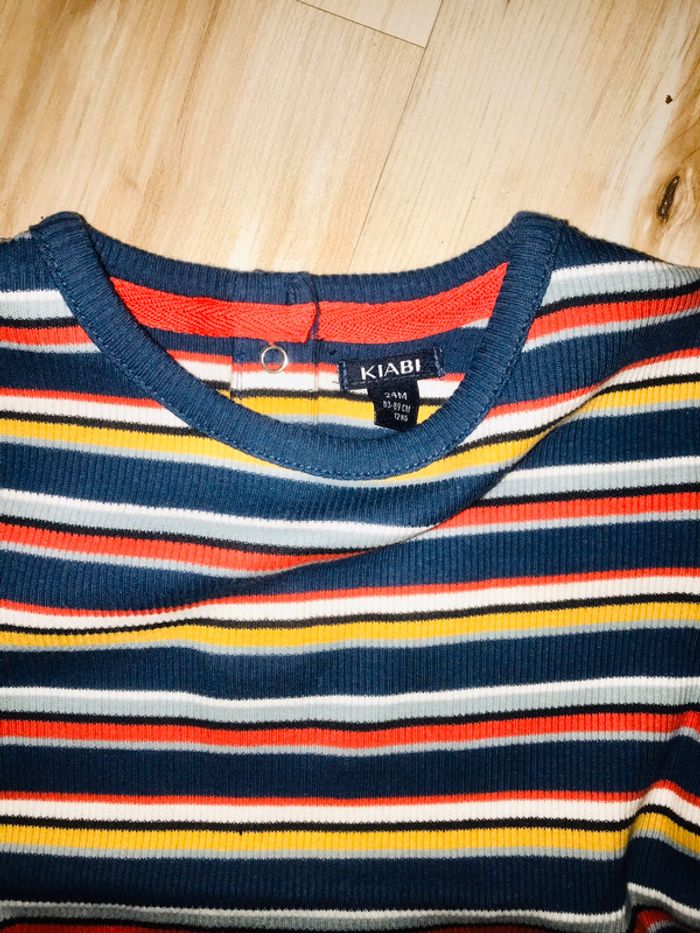 T shirt raye multi color neuf - photo numéro 2