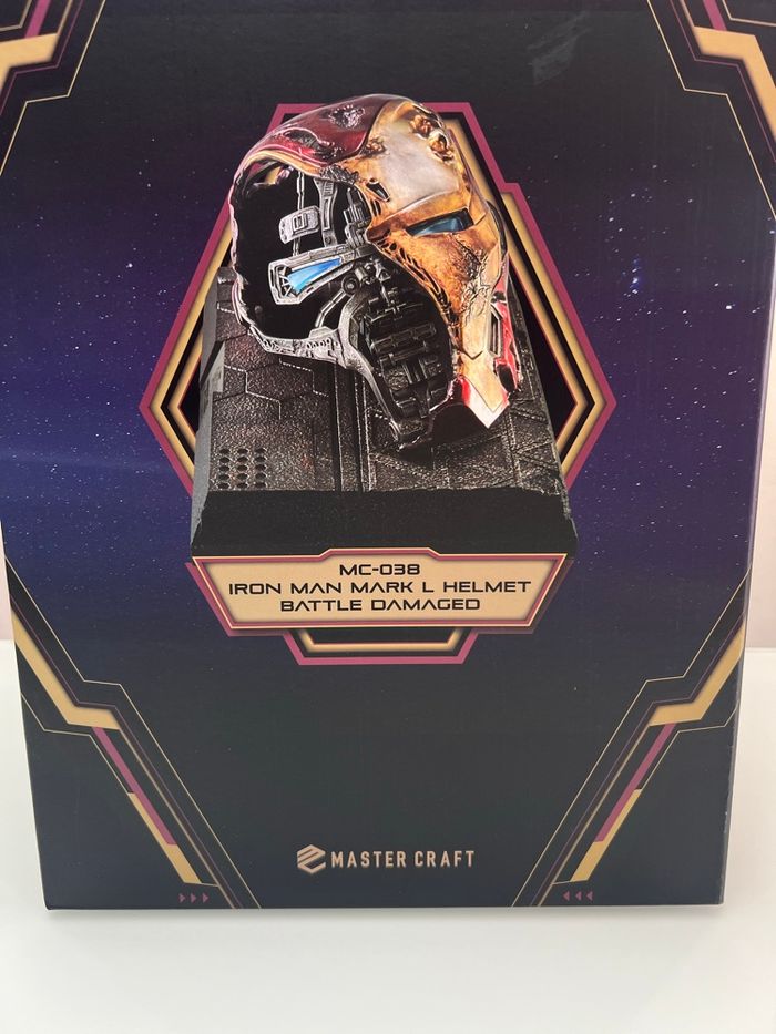 Casque Iron Man Mark L Battle Damage gamme Master Craft (MC-038) de Beast Kingdom - photo numéro 3
