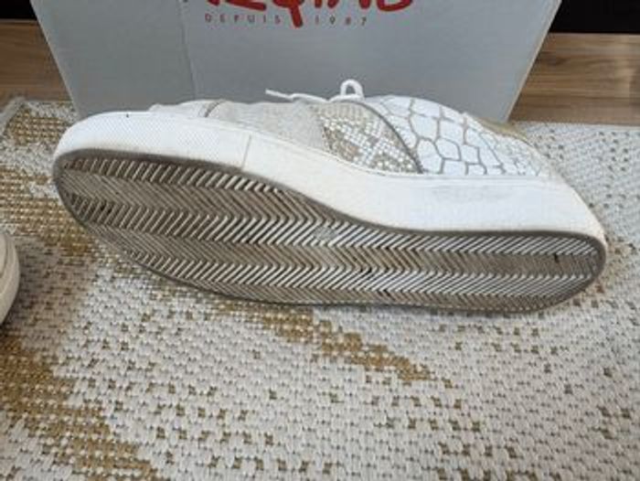 Baskets beige et dorées - photo numéro 5