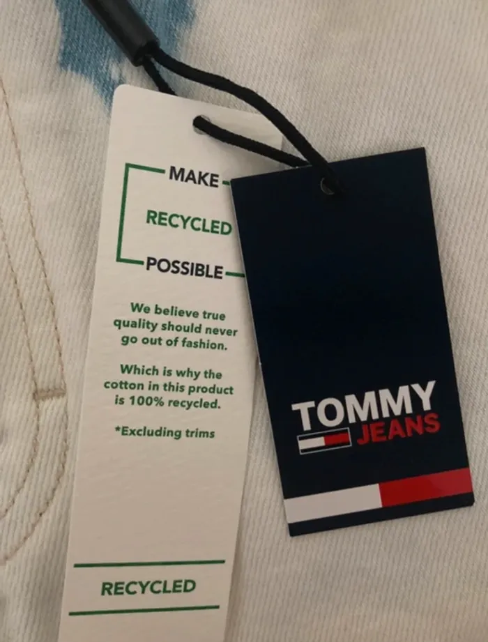 Tommy Hilfiger Mom Jean tie and dye blanc bleu clair - photo numéro 6