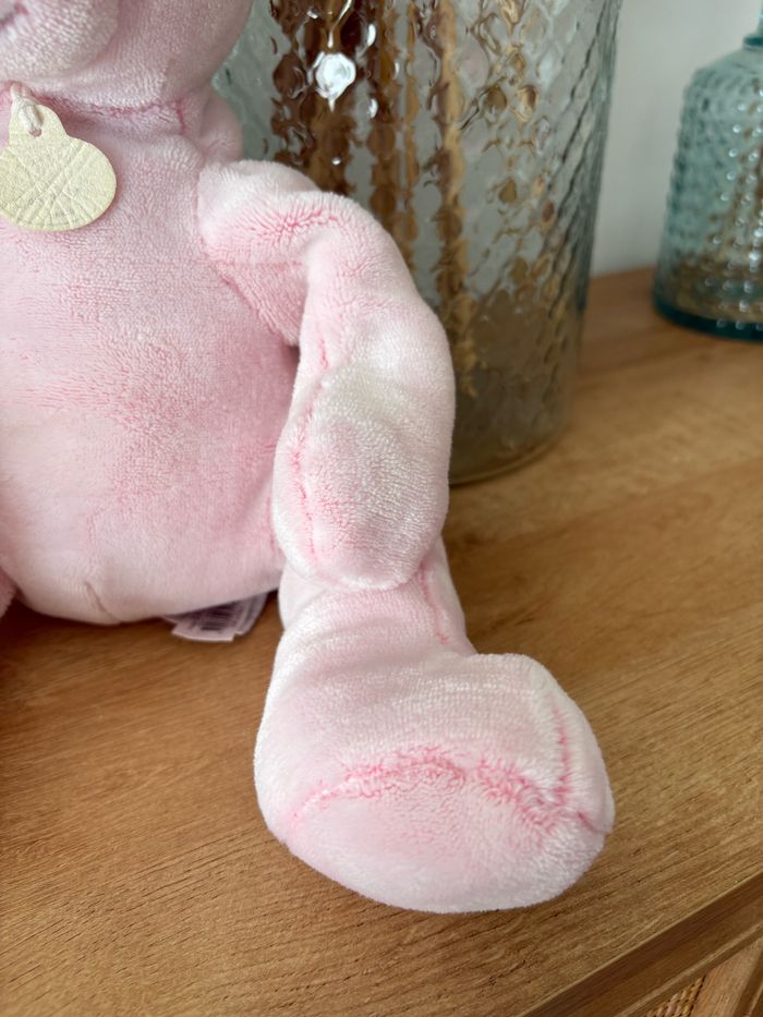 Peluche j’aime mon doudou chat rose 35 cm - photo numéro 3