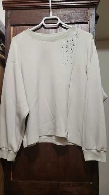 Pull gris beige taille L