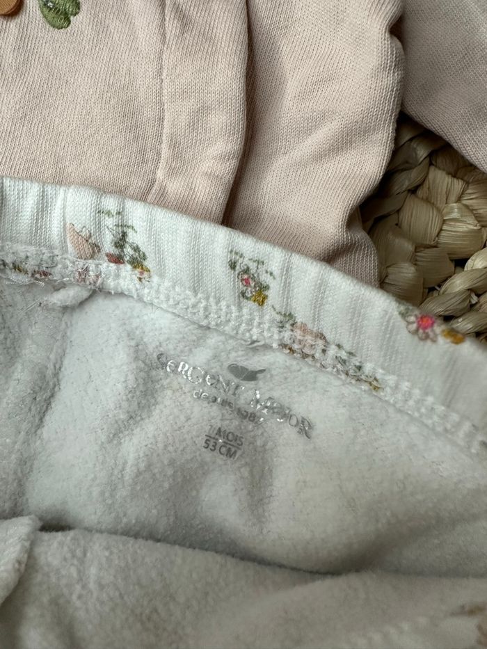 Ensemble 2 pièces Sergent Major 1 mois rose et blanc - photo numéro 4