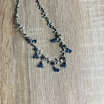 Collier bleu & argenté 🌿