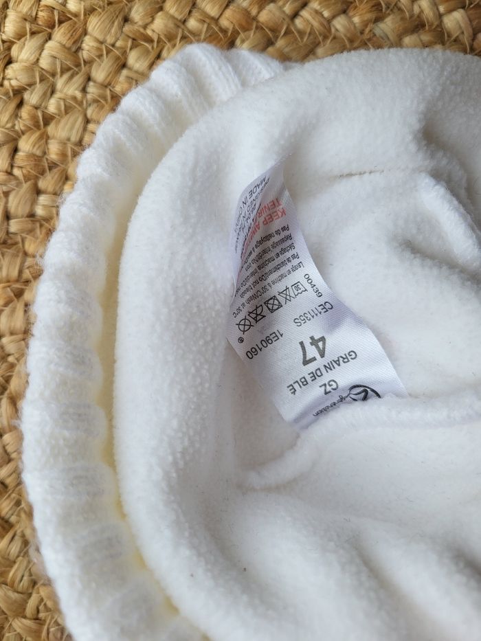 🧸Lot de 3 bonnets taille 47 grain de blé, 6/12 mois obaibi et 43 kiabi - photo numéro 3