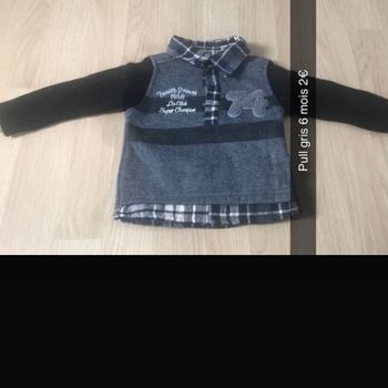 Pull gris 6 mois