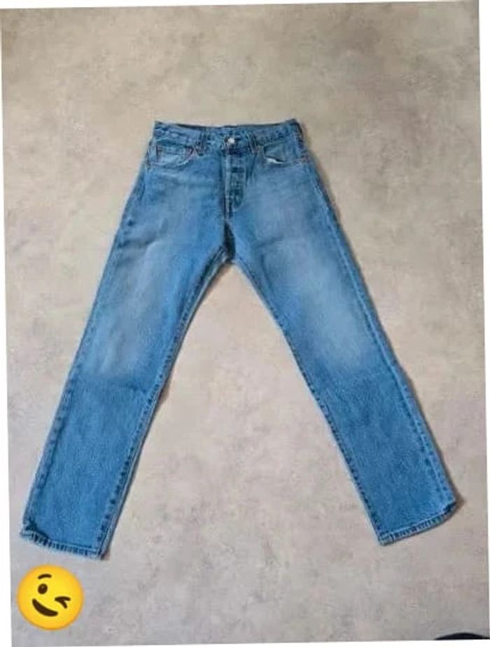 Jeans Levi's 501 W29 FR38 L32 coupe droite bleu Homme Men pan422b - photo numéro 3