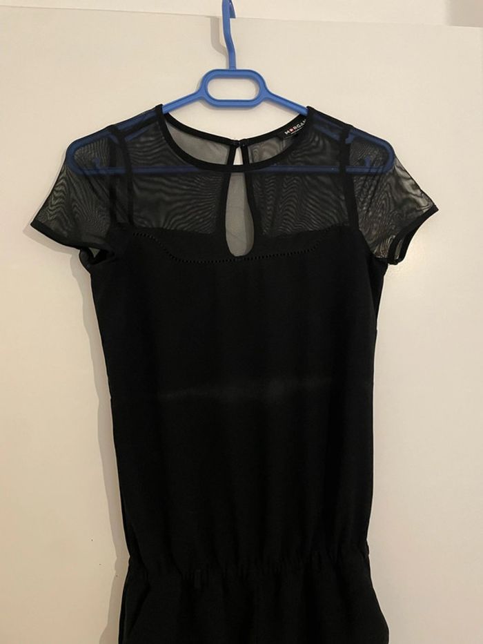 Combinaison short Combishort noir à manches courtes haut dentelle Morgan taille 36 - photo numéro 4