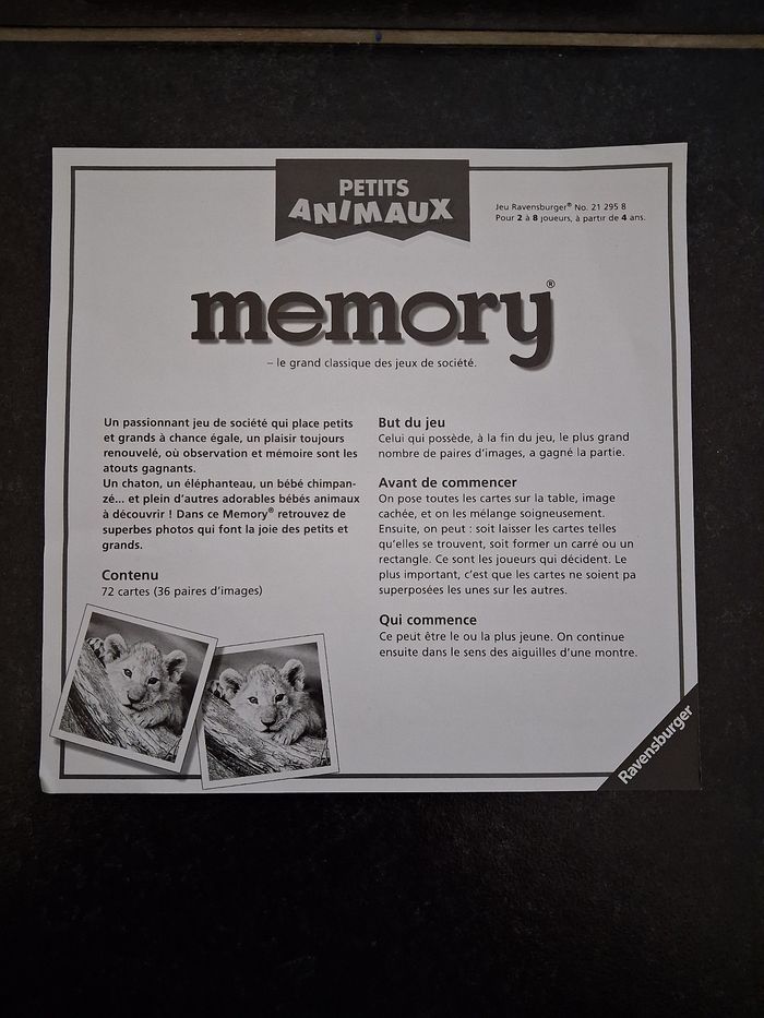 Jeu memory petits animaux - photo numéro 4