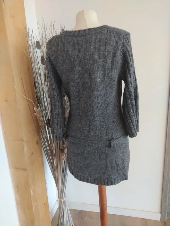 Robe pull S gris chiné Xanaka - photo numéro 3