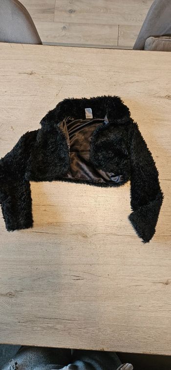 Gilet court noir, à manches longues, Zara Kids, taille 5/6 ans