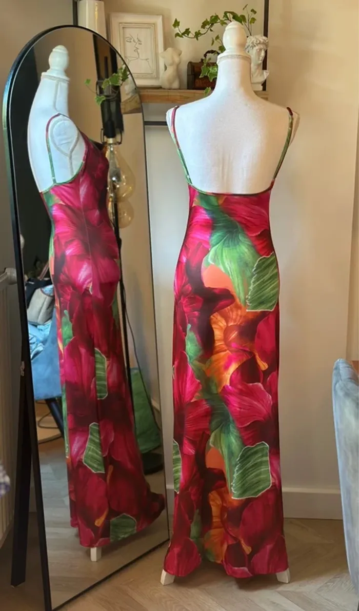 Robe longue près du corps colorée taille 36 - photo numéro 6