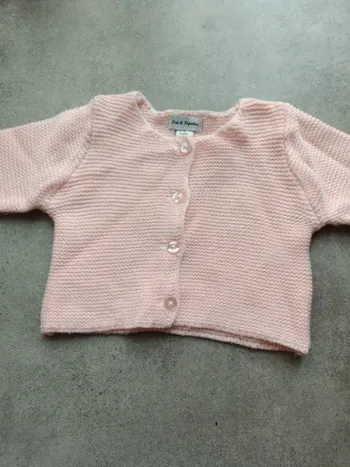 Gilet rose Pat et Ripaton 1 mois
