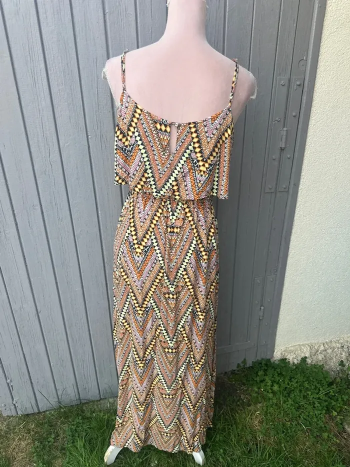 Robe longue été fines bretelles fleurie colorée h&m 40/L - photo numéro 5