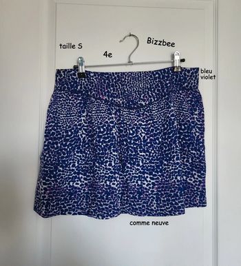 Jupe Bizzbee imprimé léopard violet taille S