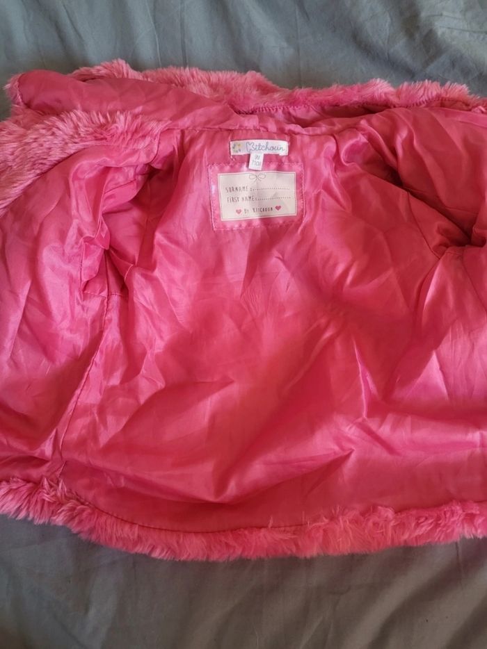 Manteau FAUSSE fourrure Rose - photo numéro 4