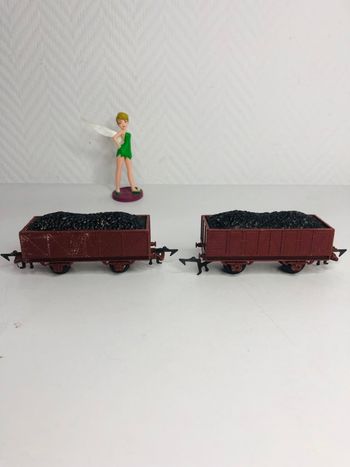 Jouef Ho 632 wagon tombereau sncf avec chargement marchandise de charbon 