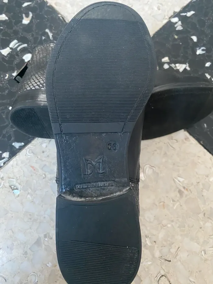 Bottines André noires cuir – T36 – fermeture zippée arrière - photo numéro 6