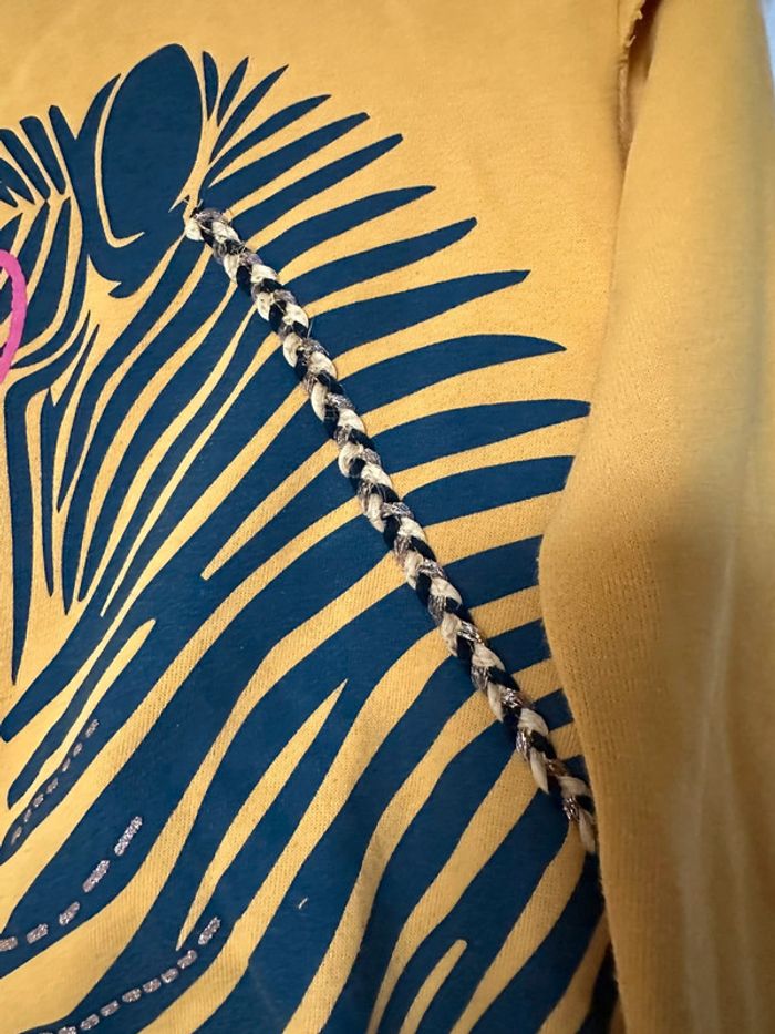 Pull molletonné avec volants imprimée zèbre fille 12 ans Gémo - photo numéro 3